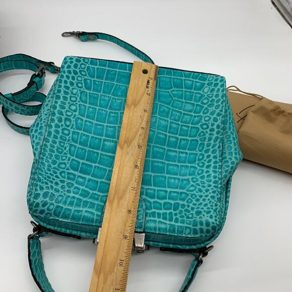 Patricia Nash Leather Purse Croc Embossed Blue Aqua Handbags - Picture 7 of 13